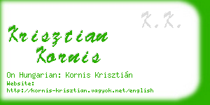 krisztian kornis business card